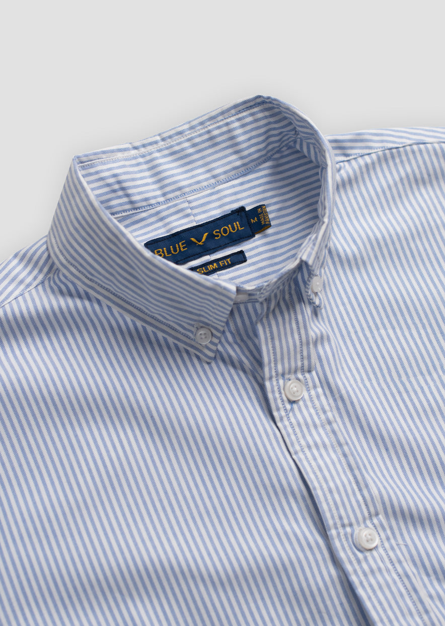 Blue Stripe Oxford Shirt
